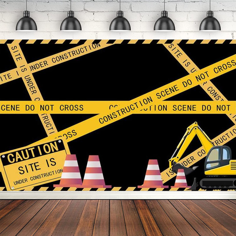 Photography Zone - Construction Site Theme Photography Backdrop For