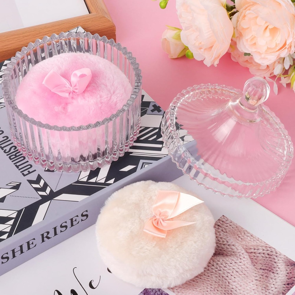 Beauty Dish Softbox - Powder Puff with Glass Storage Box