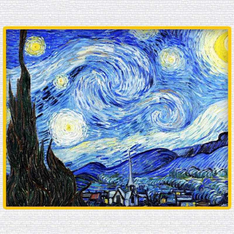 New 1830Pcs Van Gogh Starry Sk - Photography Architecture recension och pris