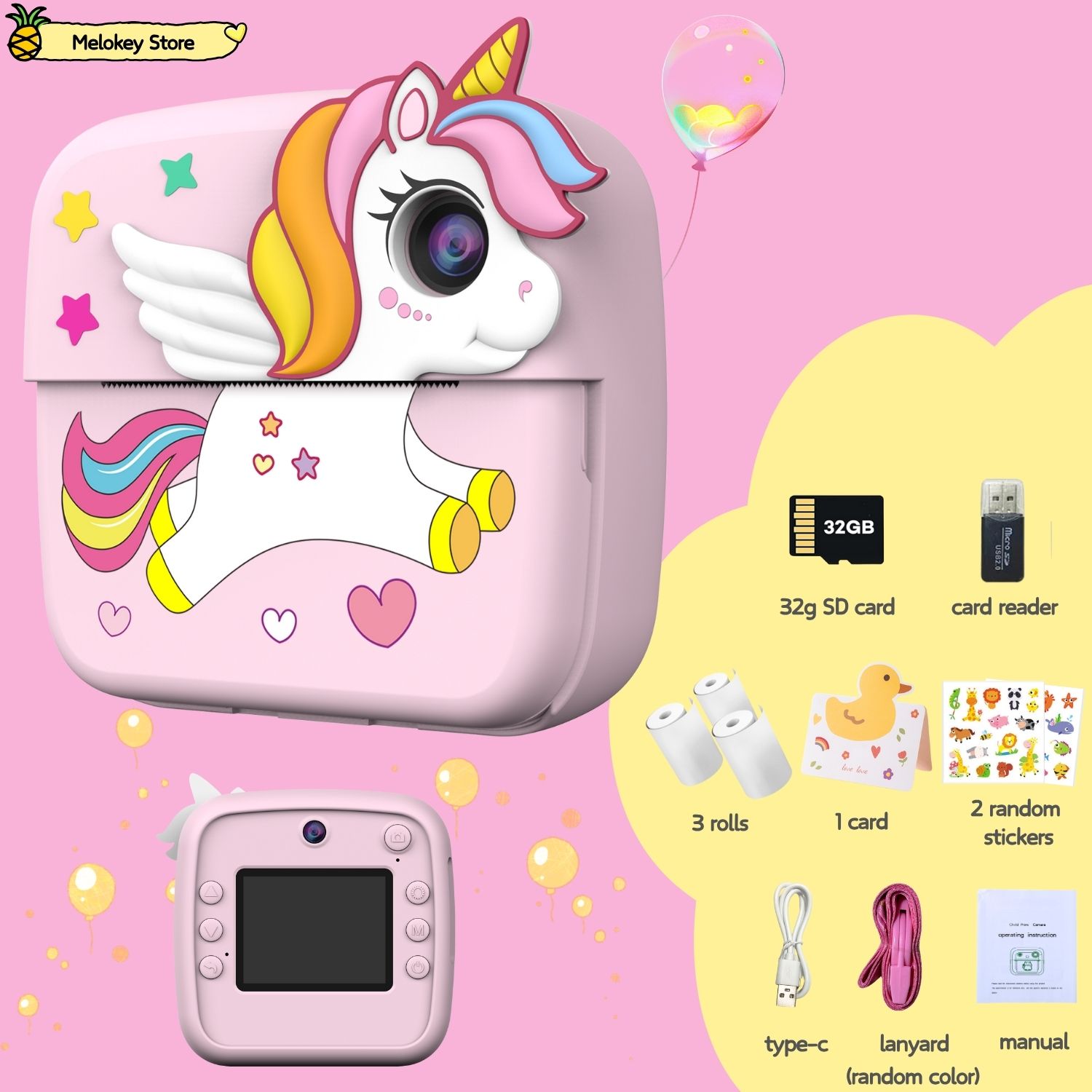 Kids Photo Camera Printer with - Photography Game recension och pris