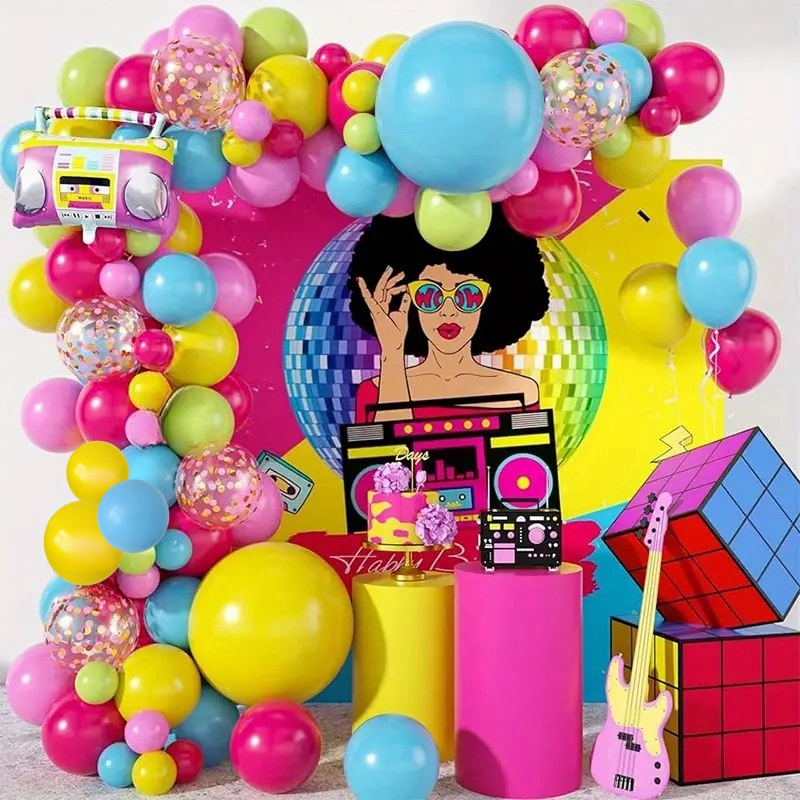110Pcs Retro Eighties Disco Th - Photography Zone recension och pris