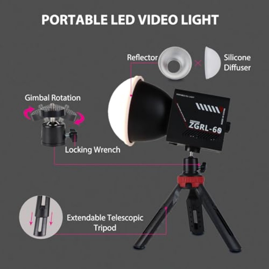 60W COB LED Video Light Handhe - Photography Video recension och pris
