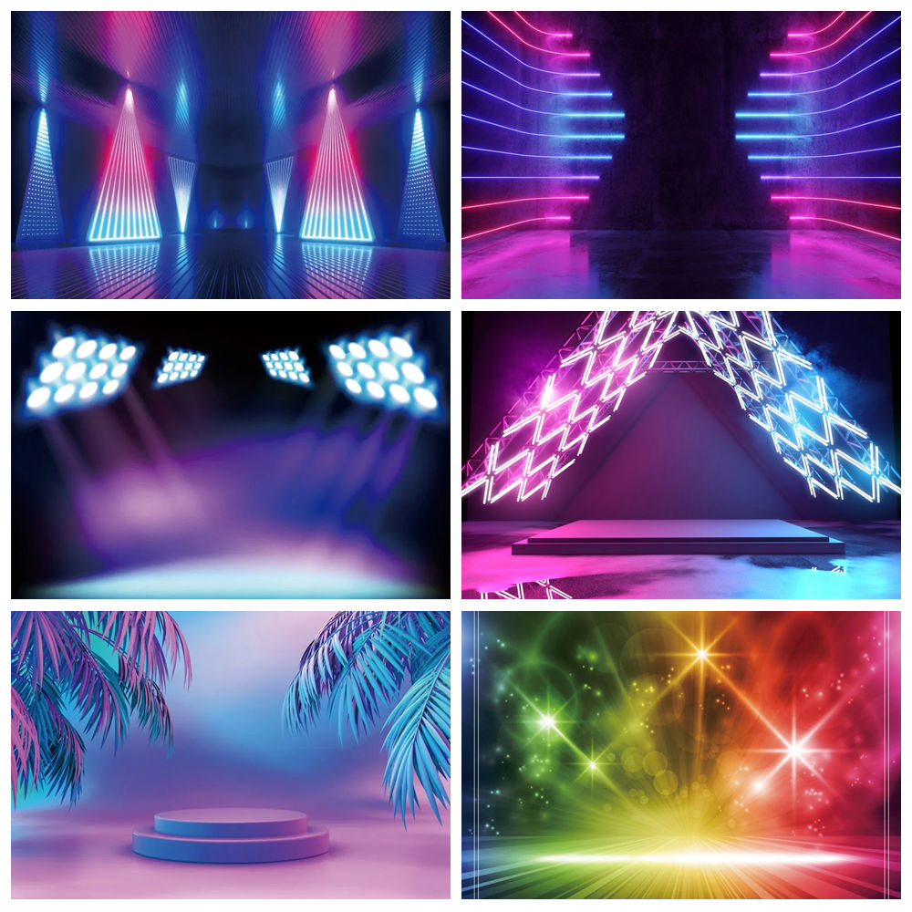 Neon Color Dance Stage Backdro - Photography Zone recension och pris