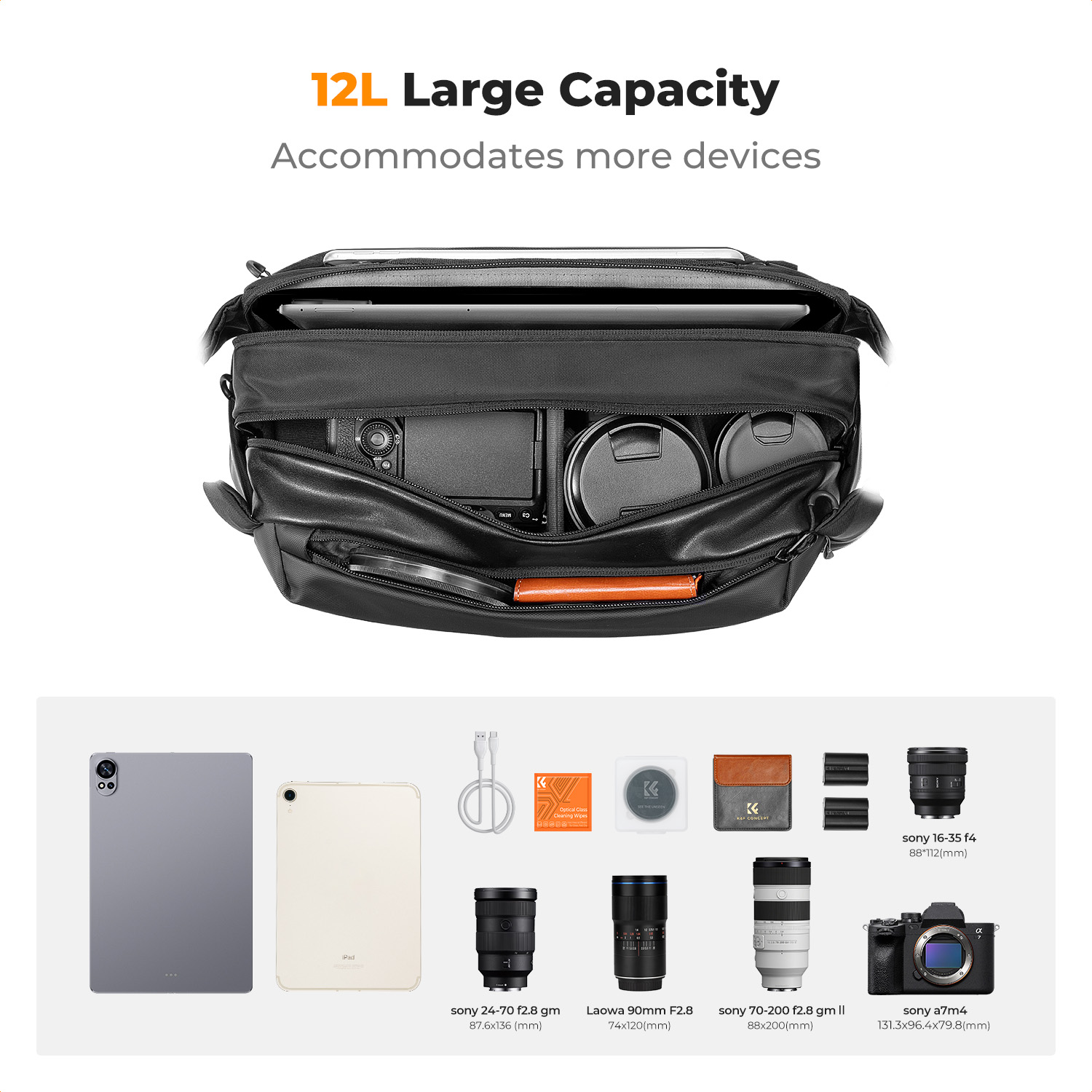 K&F CONCEPT 12L/10L Camera Sli - Camera Bag Waterproof recension och pris