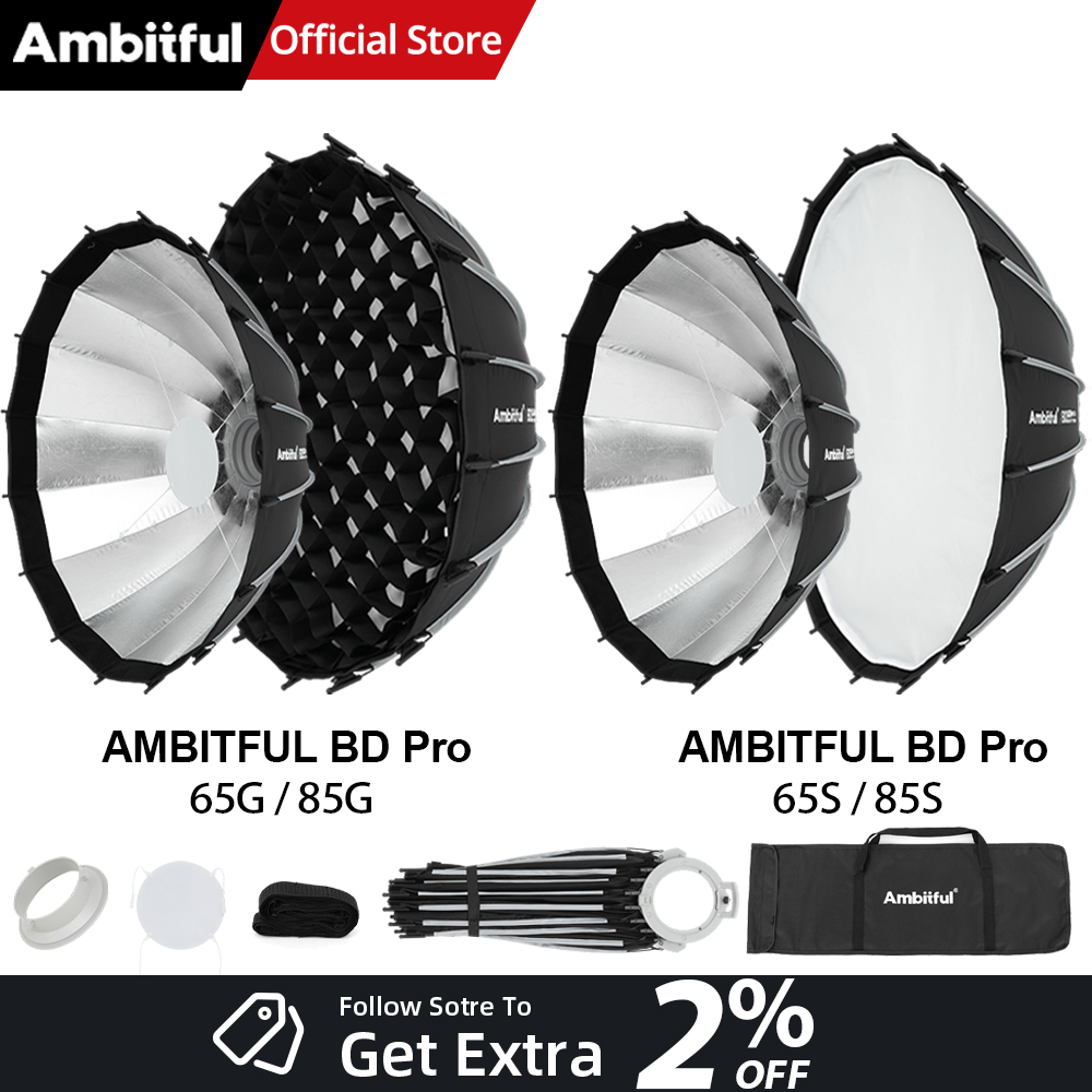 AMBITFUL BDPro 65cm 85cm Studi - Beauty Dish Softbox recension och pris
