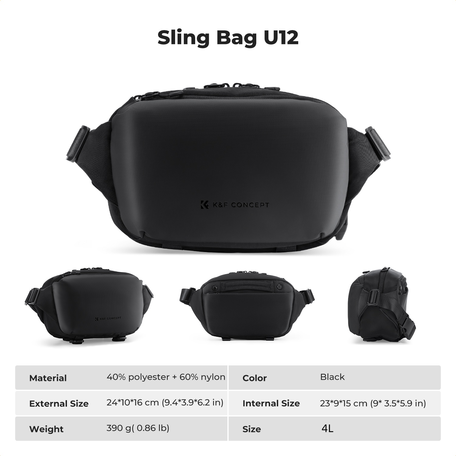 K&F CONCEPT 4L Camera Sling Ba - Photography Journalism recension och pris
