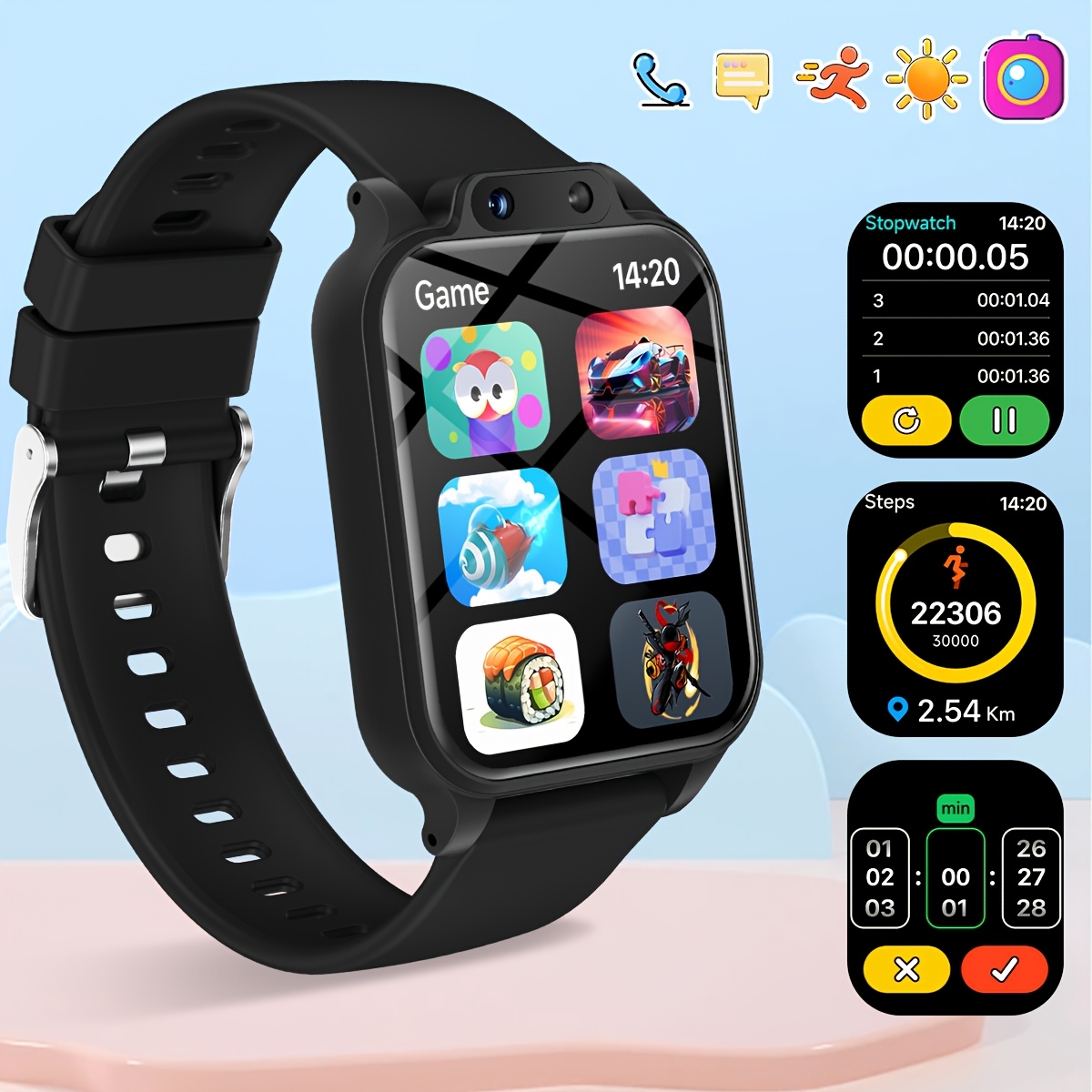 Youngsters's Smart Watch with  - Photography Game recension och pris