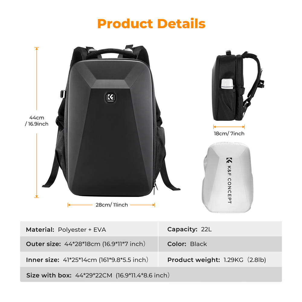 K&F CONCEPT Large Capacity Cam - Camera Bag Waterproof recension och pris