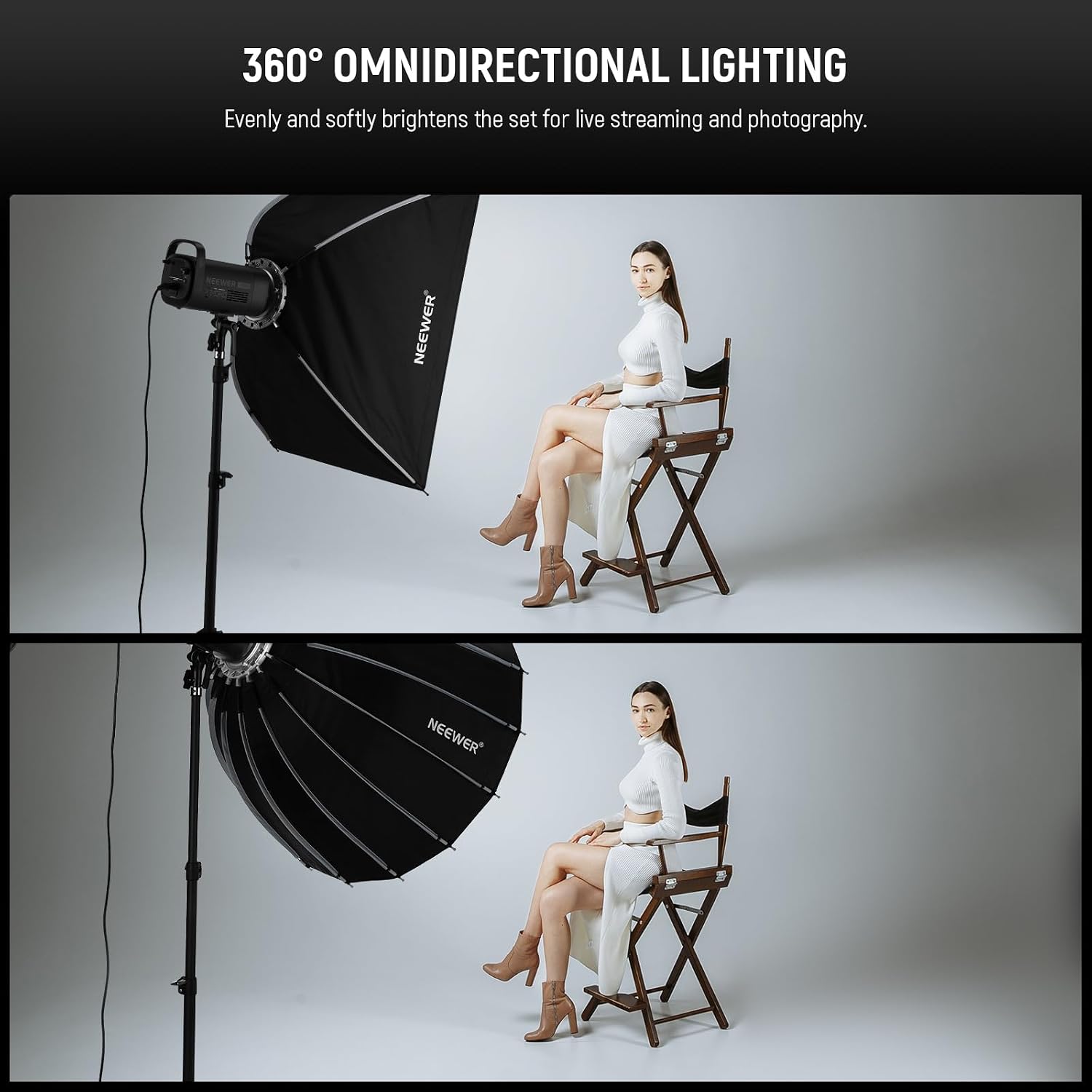 Parabolic Softbox with Bowens  - Photography Umbrella Lighting Kit recension och pris